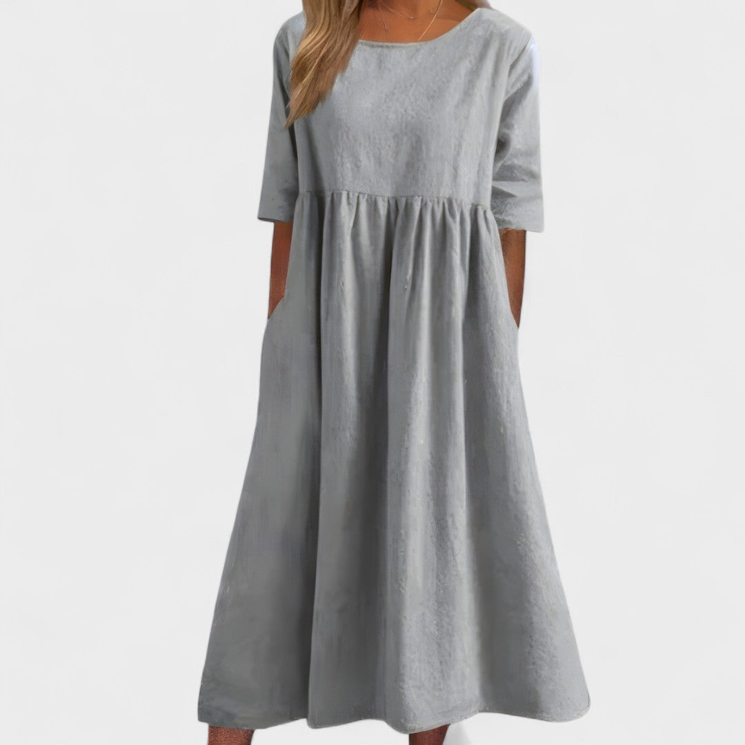 Catarina - Vestido de algodão lisonjeiro