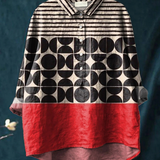 Teresa | Blusa Feminina Descontraída com Padrão Geométrico