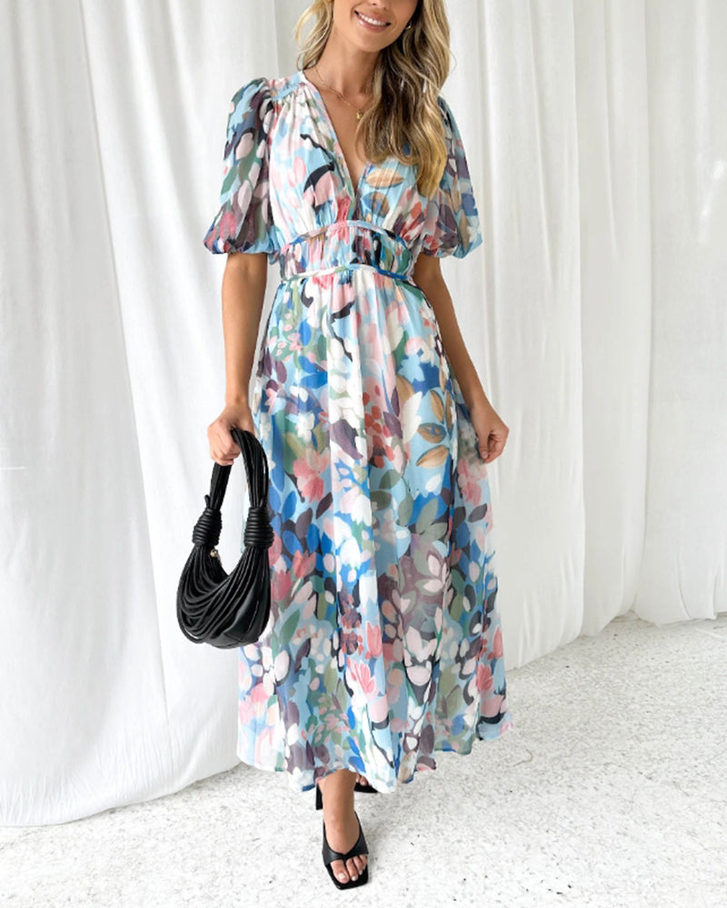 Carolina | Vestido Feminino com Padrão Floral
