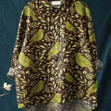 Bárbara | T-shirt Descontraída em Estilo Vintage com Padrão Floral