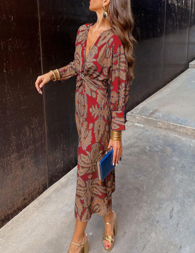 Celina | Vestido Midi Elegância Floral