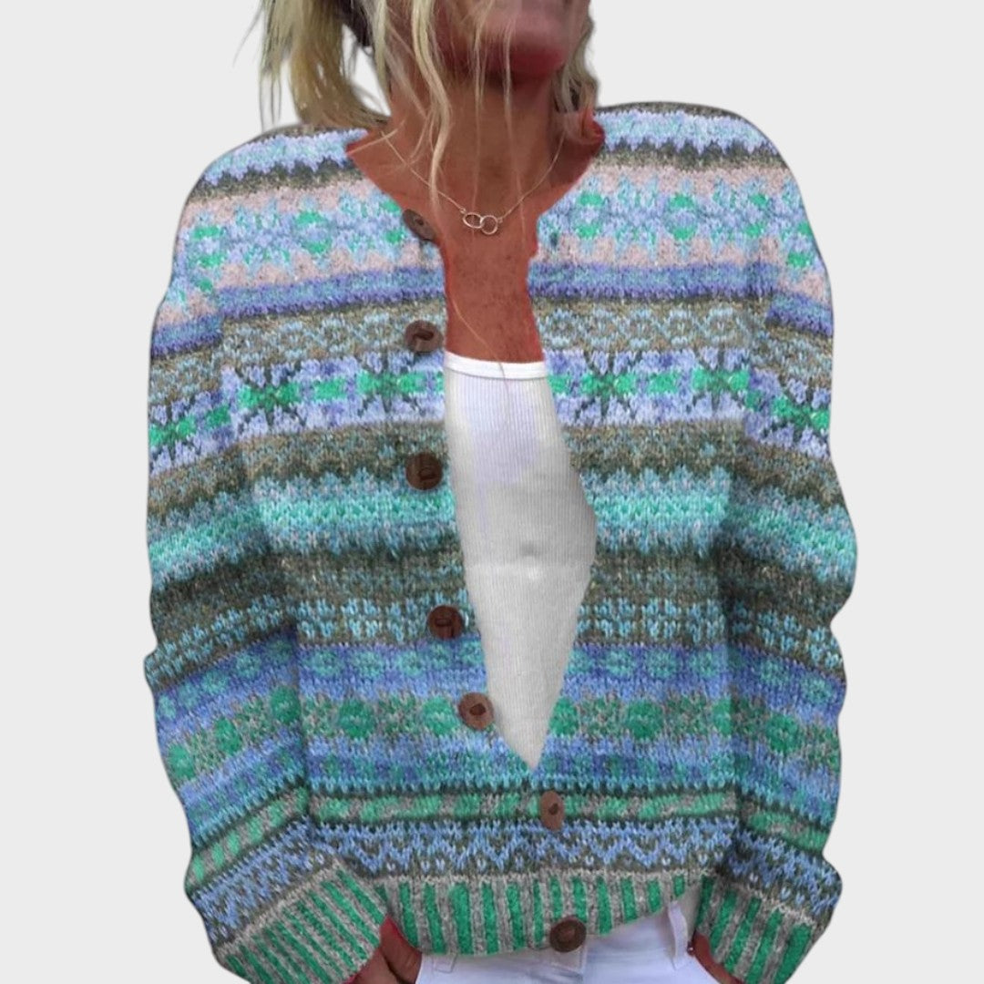 Leonor - Cardigan Floral de Outono