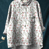 Camila | Blusa Feminina Descontraída com Motivo Floral Rosa de Primavera