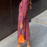 Celina | Vestido Midi Elegância Floral