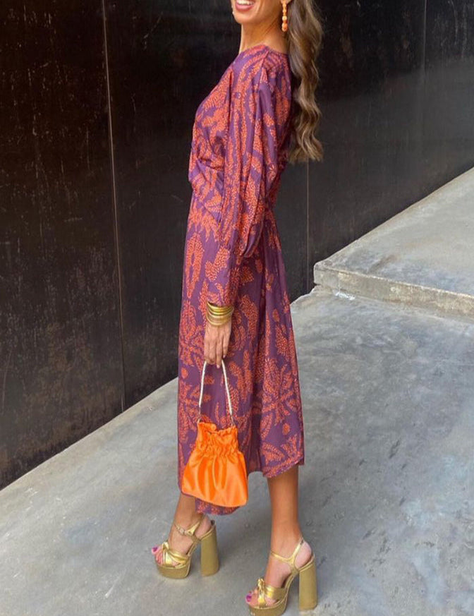 Celina | Vestido Midi Elegância Floral