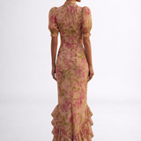 Rosália | Vestido Longo Floral em Chiffon
