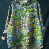Madalena | Blusa Feminina Descontraída em Estilo Vintage Floral