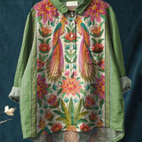 Matilde | T-shirt Feminina Descontraída em Estilo Vintage com Padrão Floral