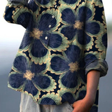 Maria | Blusa Feminina Descontraída em Estilo Vintage Floral
