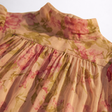 Rosália | Vestido Longo Floral em Chiffon