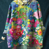 Ana | Blusa Feminina Descontraída em Estilo Vintage com Padrão Floral