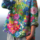 Ana | Blusa Feminina Descontraída em Estilo Vintage com Padrão Floral