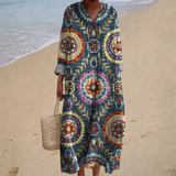 Vestido de Verão Solto Estampado