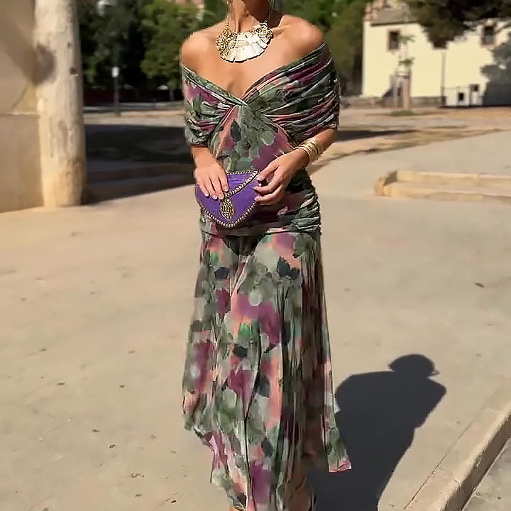 Vestido Elegante com Decote em V