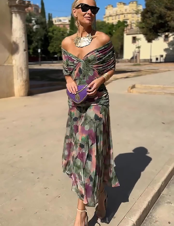 Vestido Elegante com Decote em V