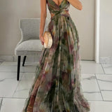 Gisele | Maxi Vestido Encantador com Padrão Floral