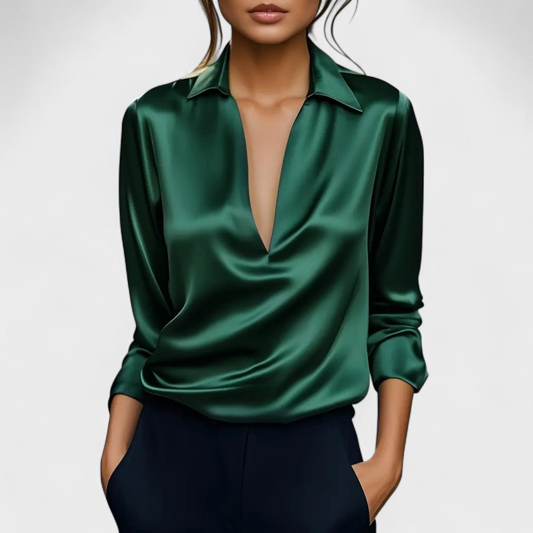 Nádia - Blusa Premium com decote em V
