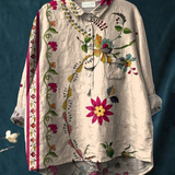 Beatriz | Blusa Descontraída com Estampado Floral Vintage