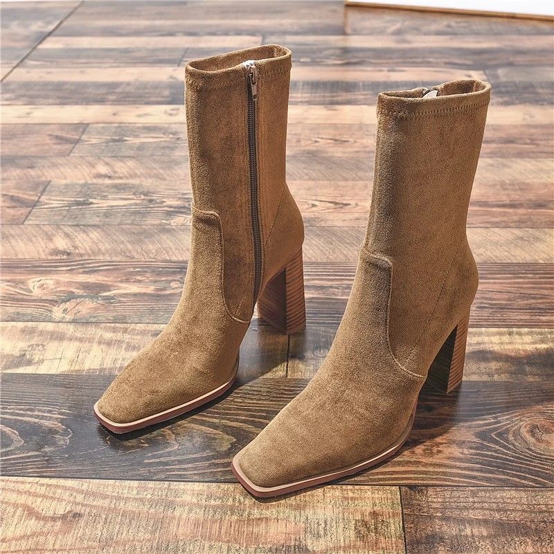 Maria | Botas Francesas de Salto Largo e Biqueira Quadrada