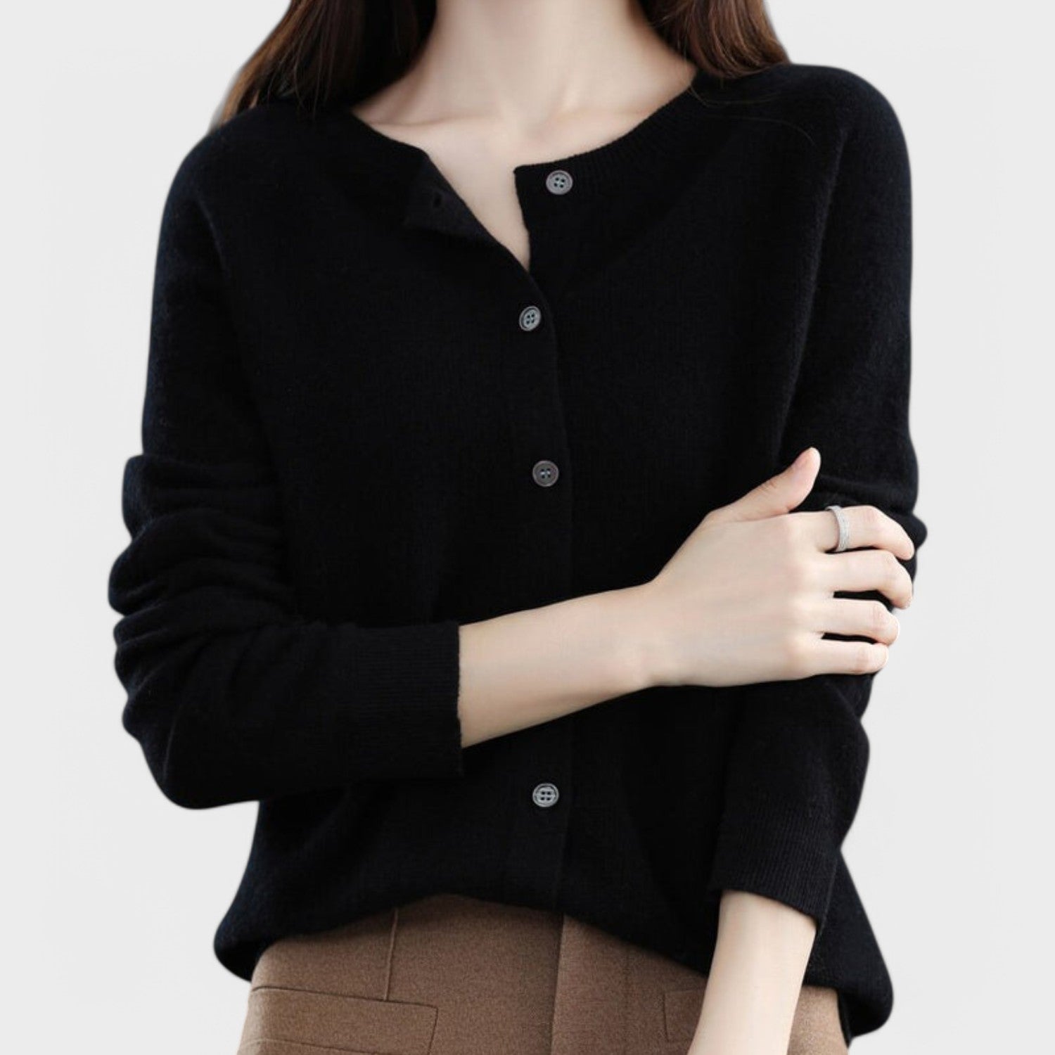 Jéssica - Cardigan em Malha de Caxemira
