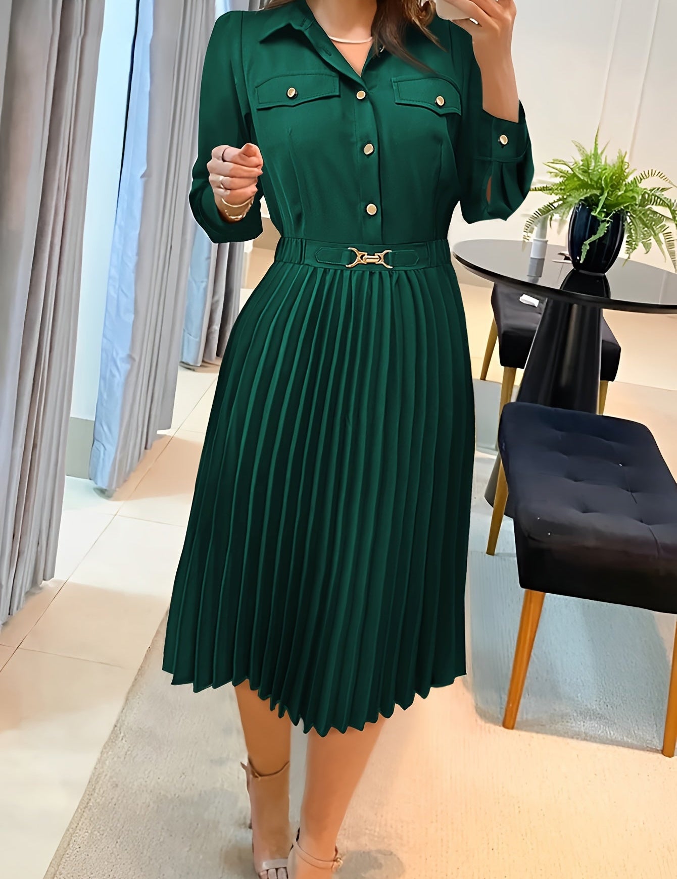 Andreia - Vestido Formal de Algodão