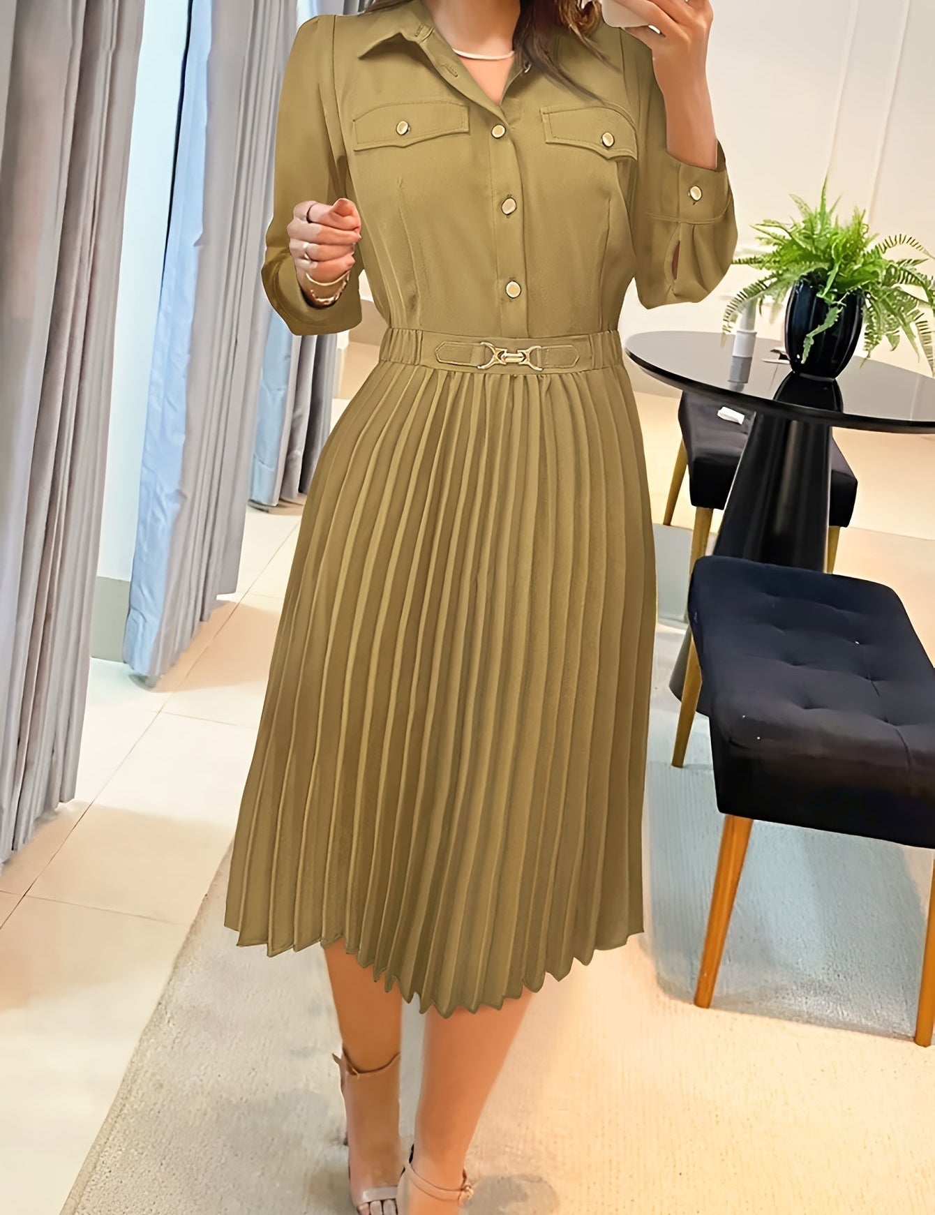 Andreia - Vestido Formal de Algodão