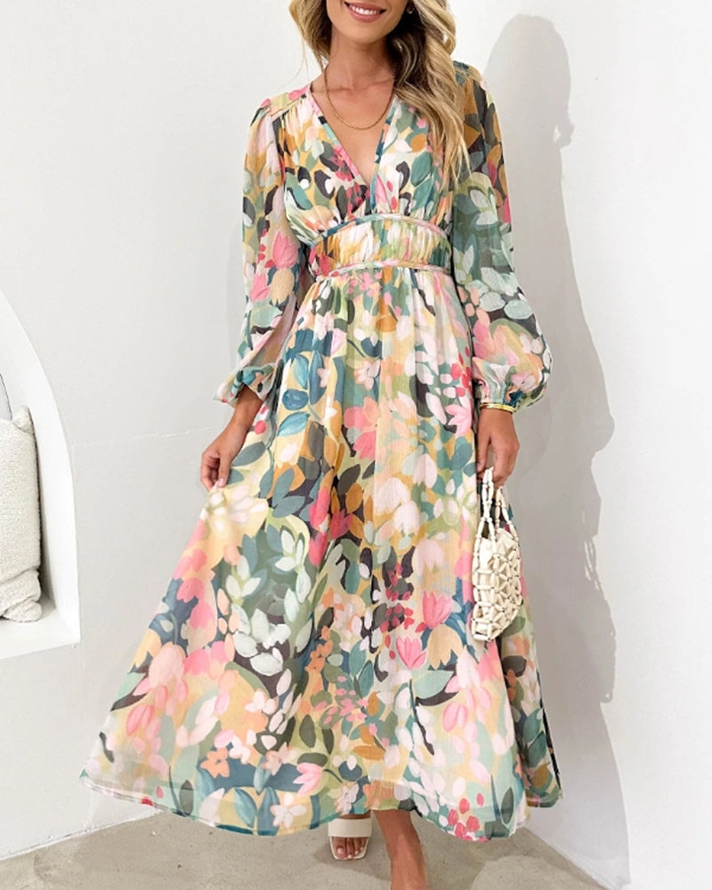 Carolina | Vestido Feminino com Padrão Floral