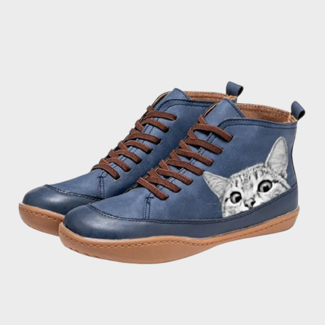 Felina - Botas de couro para amantes de gatos