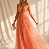 Genoveva | Maxi Vestido Luz de Coral