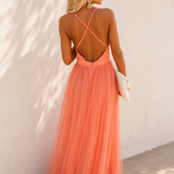 Genoveva | Maxi Vestido Luz de Coral
