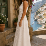 Adélia | Maxi Vestido Bordado Elegante