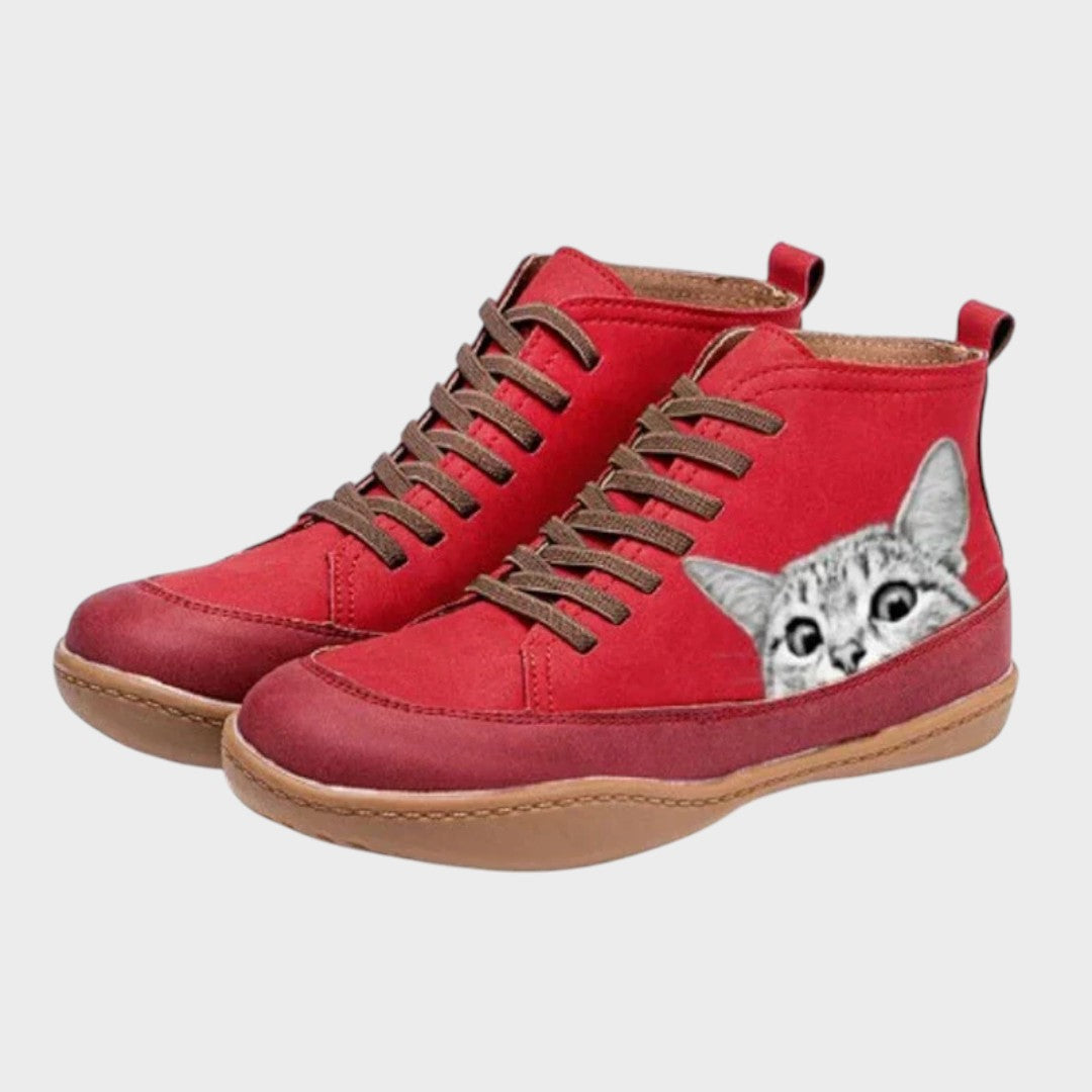 Felina - Botas de couro para amantes de gatos