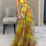 Gisele | Maxi Vestido Encantador com Padrão Floral