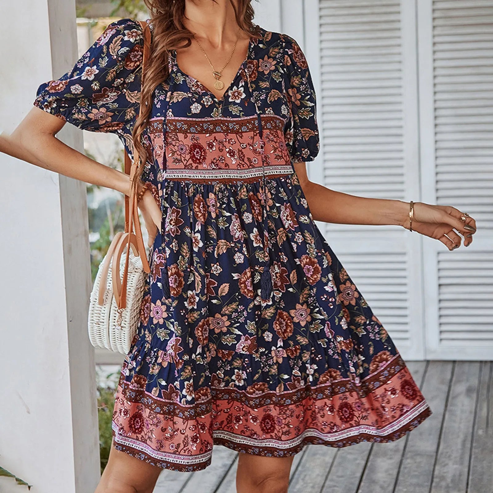 Paula - Vestido Floral Descontraido