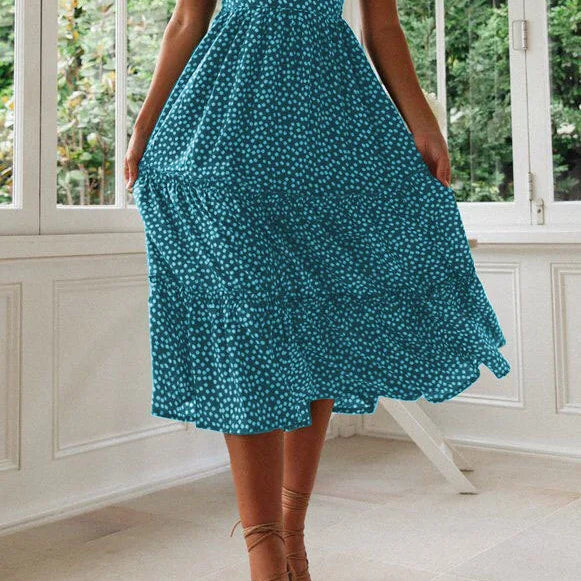 Alda | Vestido midi com padrão floral