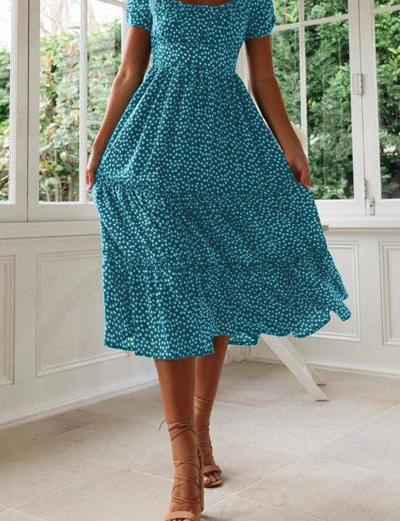 Alda | Vestido midi com padrão floral