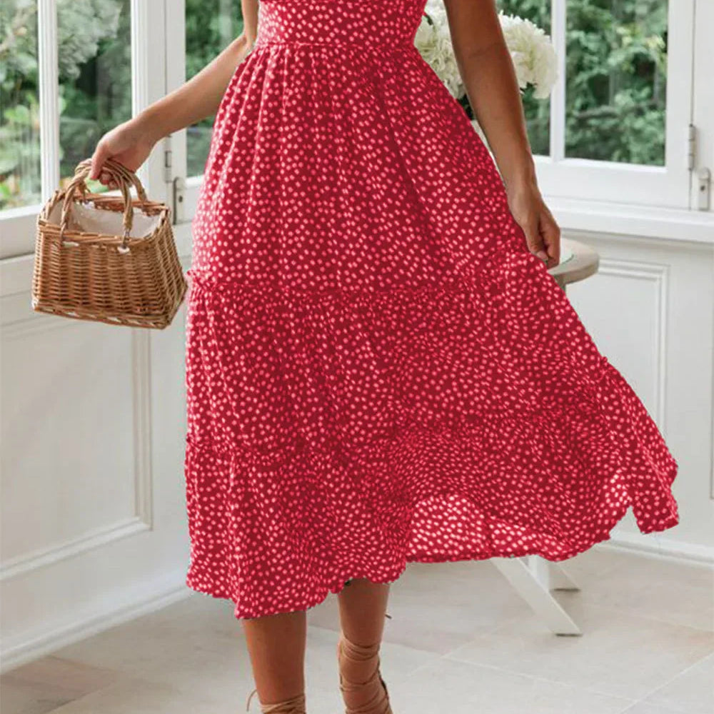 Alda | Vestido midi com padrão floral