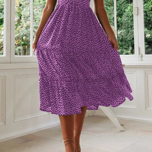 Alda | Vestido midi com padrão floral