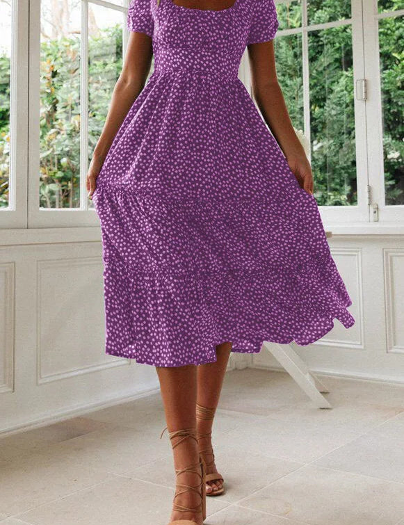 Alda | Vestido midi com padrão floral