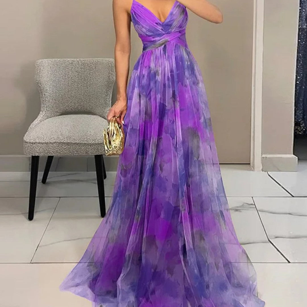 Giselle - Deslumbrante vestido com padrão floral