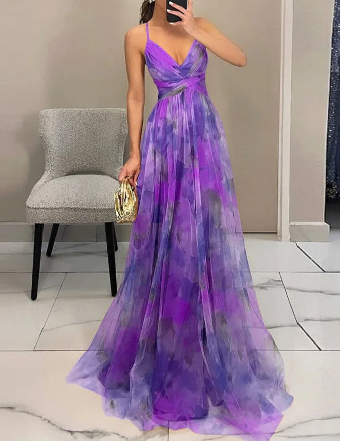 Gisele | Maxi Vestido Encantador com Padrão Floral