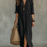 Soline | Vestido Maxi com Botões