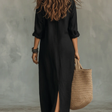 Agnes | Vestido longo com botões