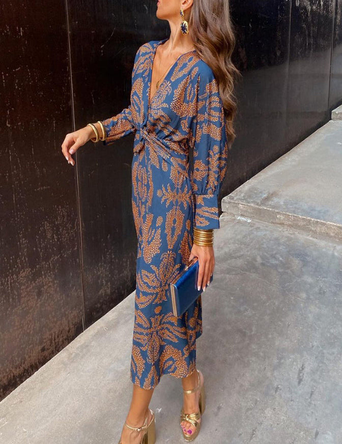 Celina | Vestido Midi Elegância Floral