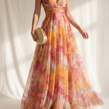 Gisele | Maxi Vestido Encantador com Padrão Floral