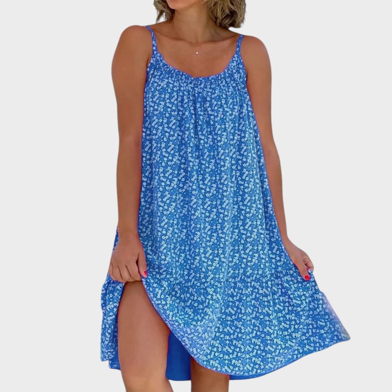 Rita - Vestido Floral com Alças Finas