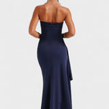 Cláudia - Vestido Comprido Elegante Sem Alças